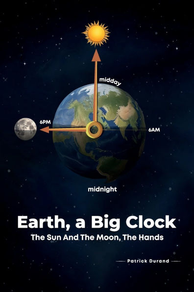 the Earth, a big Clock: sun and moon, hands