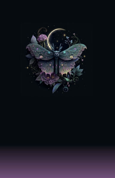 Moth & the Moon, Lined Journal in Lavender