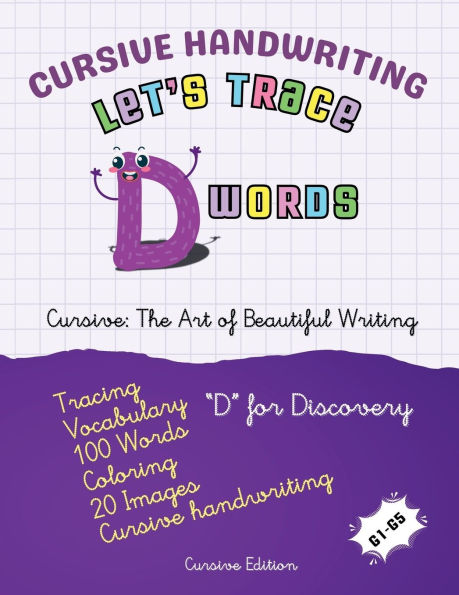 Cursive Handwriting: Let's Trace D Words: