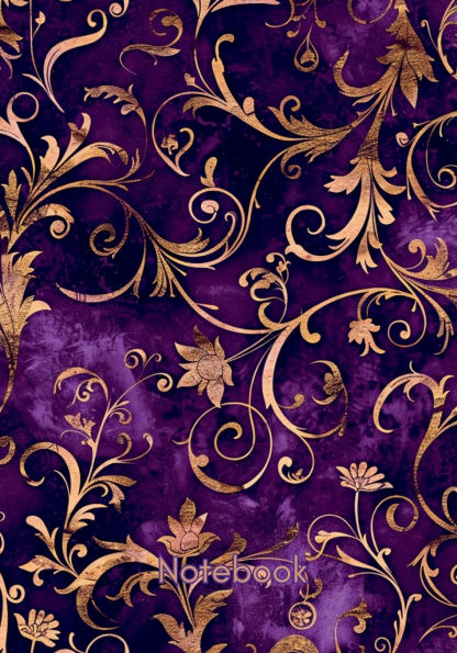 Notebook Purple Elegance 7" by 10" 110 Pages: A Daily Journal