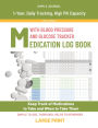 Medication Log Book with Blood Pressure and Glucose Tracker: 1-Year, Daily Tracking, High Pill Capacity, Large Print