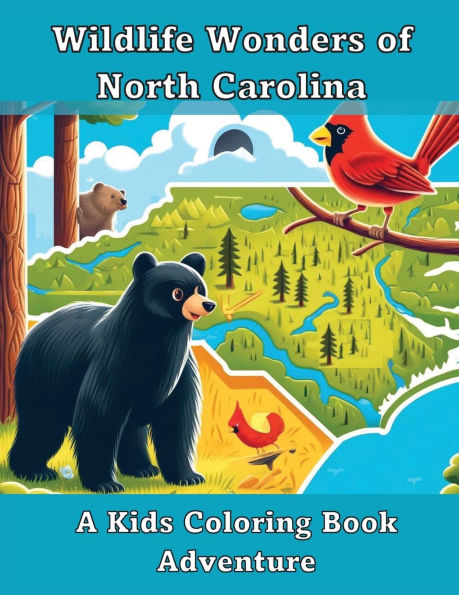 Wildlife Wonders of North Carolina: A Kids Coloring Book Adventure