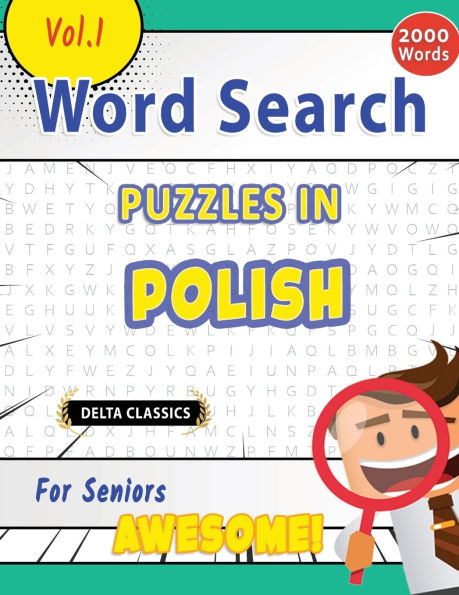Word Search Puzzles in Polish for Seniors - Awesome! Vol.1 - Delta Classics