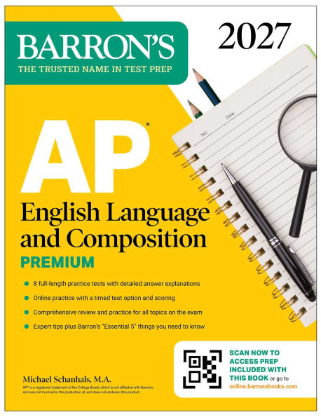 AP English Language and Composition Premium, 2027: Prep Book with 8 Practice Tests + Online Practice