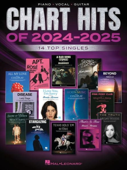 Chart Hits of 2024-2025: 14 Top Singles Arranged for Piano, Voice, and Guitar Chords Frames