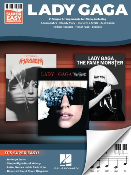 Lady Gaga - Super Easy Songbook: 21 Simple Arrangements for Piano
