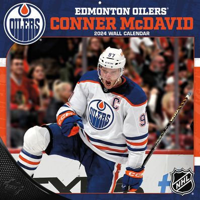 Edmonton Oilers Connor McDavid 2024 12x12 Player Wall Calendar