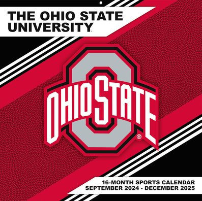 2025 12X12 TEAM WALL CALENDAR OHIO STATE BUCKEYES