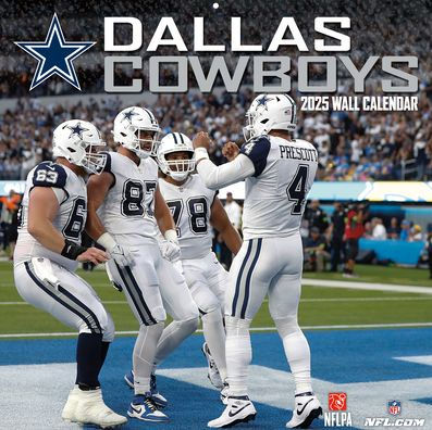 2025 12X12 TEAM WALL CALENDAR DALLAS COWBOYS