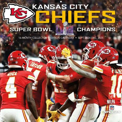 2025 12X12 TEAM WALL CALENDAR KANSAS CITY CHIEFS