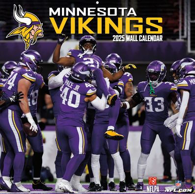 2025 12X12 TEAM WALL CALENDAR MINNESOTA VIKINGS