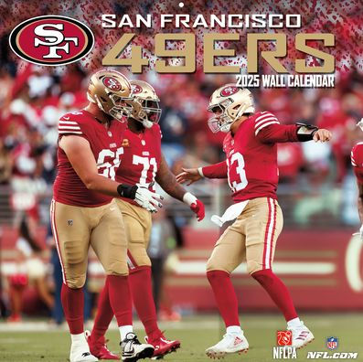 2025 12X12 TEAM WALL CALENDAR SAN FRANCISCO 49ERS