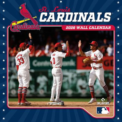 2026 12x12 Team Wall Calendar St Louis Cardinals