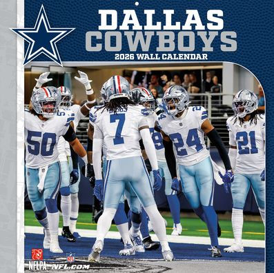 2026 12x12 Team Wall Calendar Dallas Cowboys