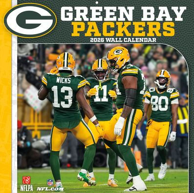 2026 12x12 Team Wall Calendar Green Bay Packers