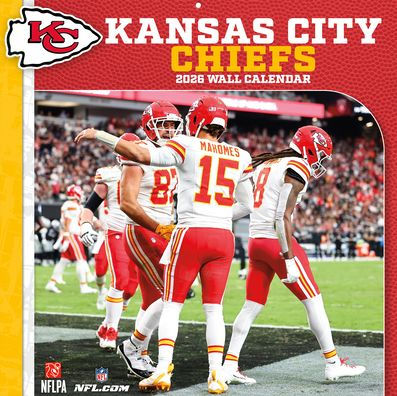 2026 12x12 Team Wall Calendar Kansas City Chiefs