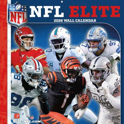 2026 12x12 Wall Calendar Nfl Elite