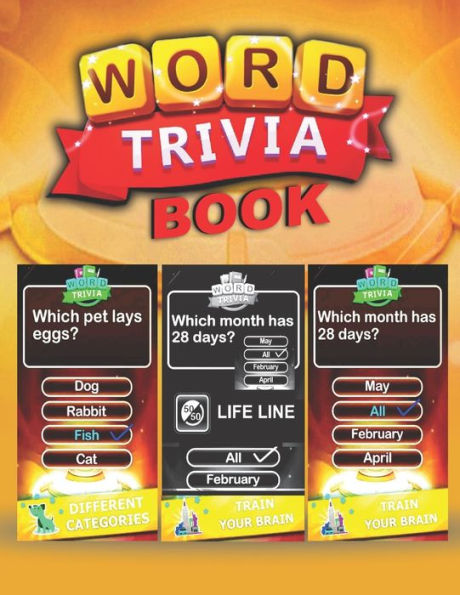 Word puzzle Book: Word trivia game book for kids 3-5, kids 5-8, kids 8-12 and for adult large prints