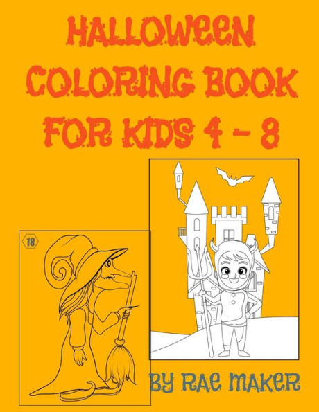 HALLOWEEN COLORING BOOK FOR KIDS 4 - 8