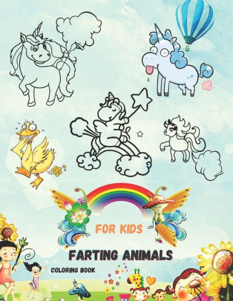 Farting Animals Coloring Book: Cute and Funny Coloring for Animal Lovers