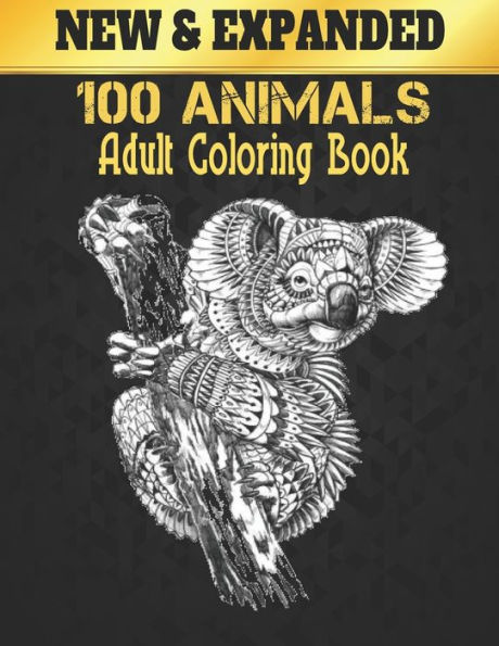 Animals Adult Coloring Book: An Adult Coloring Book with Lions, Owls, Horses, Dogs, Cats