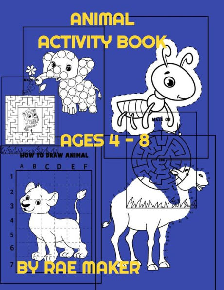 ANIMAL ACTIVITY BOOK AGES 4 - 8