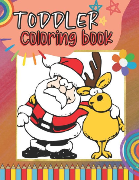 A winter themed Toddler coloring book: A simple coloring book perfect for toddlers and preschoolers