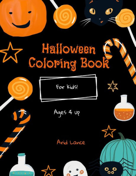 Halloween Coloring Books for Kids: Cute interactive coloring book for ages 4-8