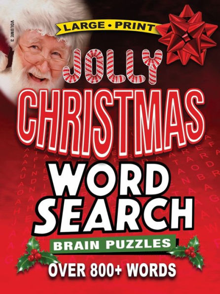 JOLLY CHRISTMAS Word Search Brain Puzzles: Large Print for all skill levels