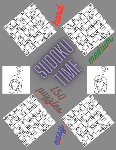 Sudoku puzzle book for kids and adults: crazy and cool easy medium hard sudoku puzzles