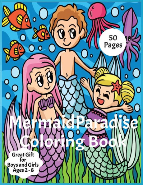 Mermaid Paradise Coloring Book