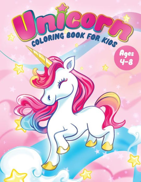 Magic World of Unicorns - Coloring Book for kids ages 4+