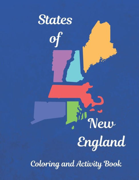 States of New England Coloring and Activity Book by HM Nelson ...