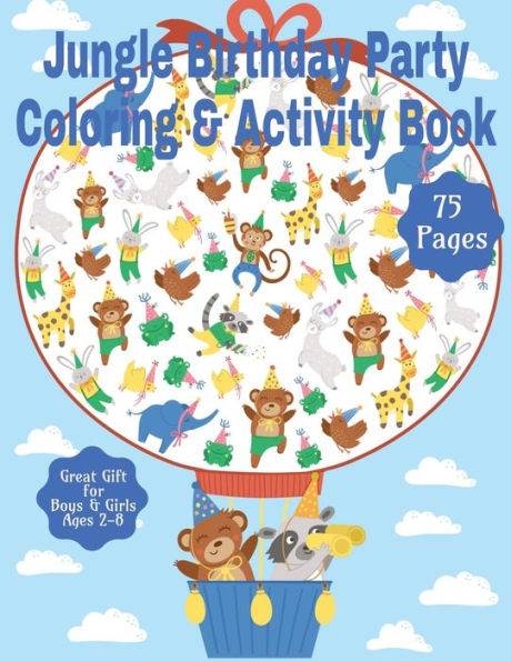 Jungle Birthday Party Coloring & Activity Book
