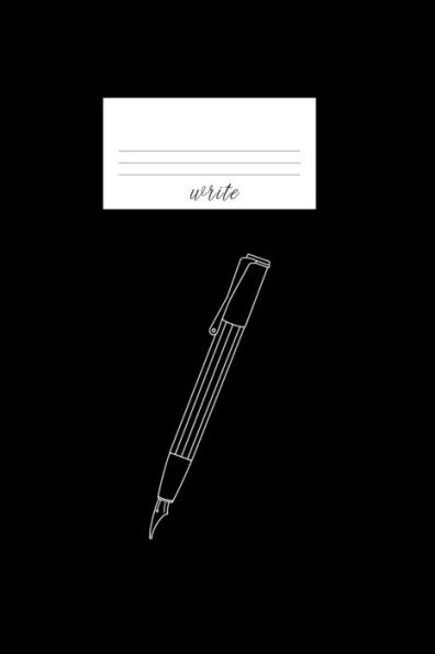 WRITE fountain pen: 6x9 blank lined journal : 200 pages