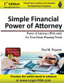 Simple Financial Power of Attorney - Abridged Version: Power of Attorney (POA Only) For Your Estate Planning Needs