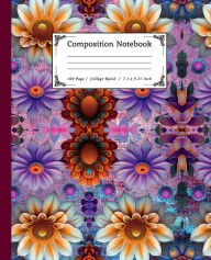 Title: Vintage Floral Composition Notebooks, Purple & Orange, 110 Pages, Rule-Lined Paper, Author: Planners Boxy