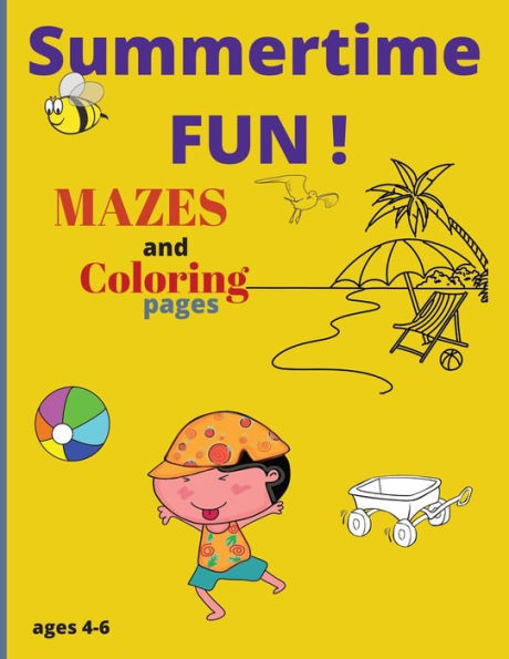 Summertime FUN! Mazes and Coloring pages