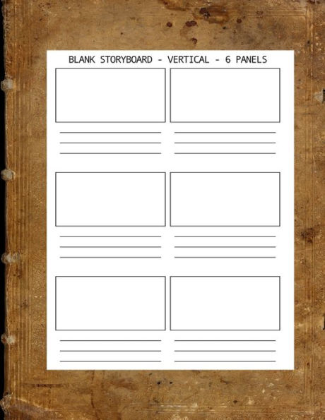 BLANK STORYBOARD 6 PANELS VERTICAL: 8.5x11 Sketchbook : 100 pages