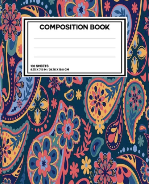 Paisley print composition notebook