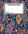 Paisley print composition notebook