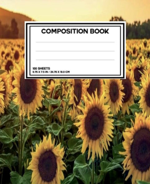 Sunflowers composition notebook