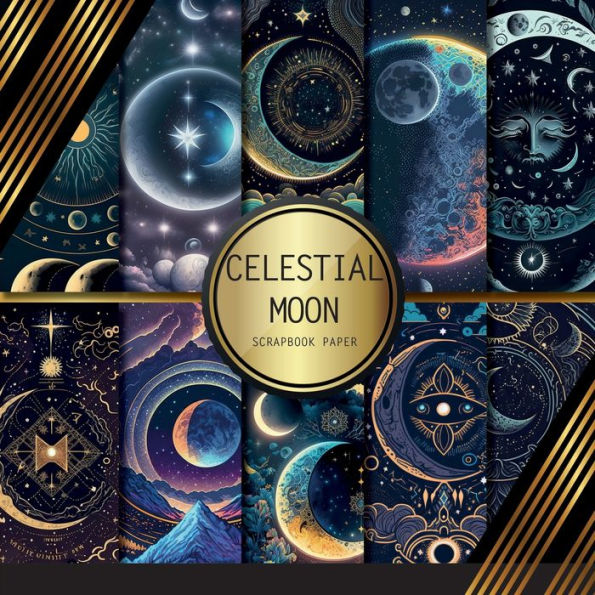 Celestial Moon Scrapbook Paper: Double Sided Craft Paper For Card Making, Origami & DIY Projects Decorative Scrapbooking Paper Pad