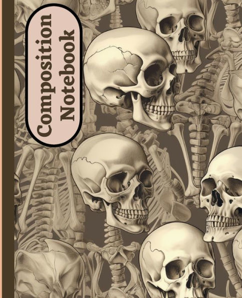 Vintage Anatomy Skulls Composition Notebook: 120 College Ruled Pages, 7.5 x 9.25 Inches Size - Great for Medical Students and Gift Giving