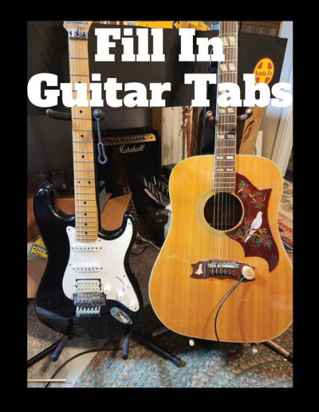 Guitar Tablature Notebook: Blank Guitar Tab Notebook