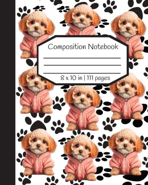 Composition Notebook Puppy Dog Paws