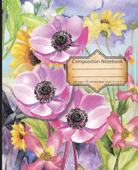 Composition Notebook: College ruled, 7.5" x 9.25", 120 page, paperback