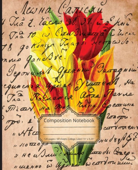 Tulip Composition Notebook: College ruled, 7.5