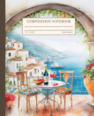 Title: Amalfi Coast Italy Watercolor Composition Notebook College Ruled: Aesthetic Journal for School, College Students, Work, Diary, Author: Charlotte James