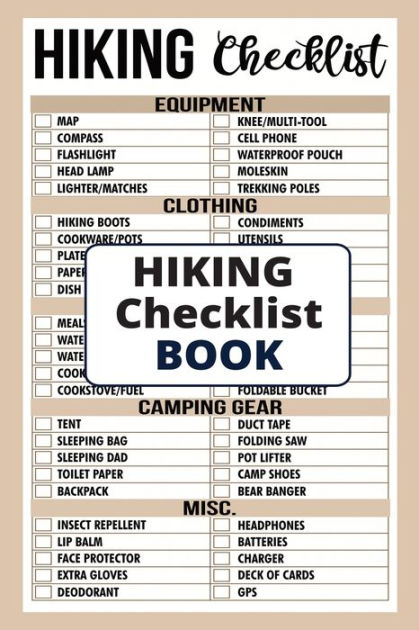 Hiking Checklist Book: The Definitive Hiking Checklist for Beginners ...